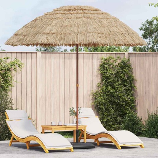 vidaXL Strandparasol Brun Ø 265 x 267 cm Stål