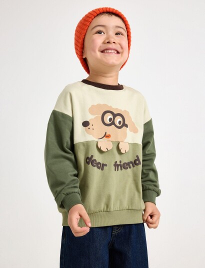 Lindex Sweatshirt With Brushed Inside Green 104