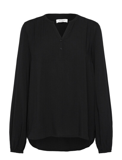 Rosemunde Rwelif Ls V-Neck Long Blouse - Black - 38