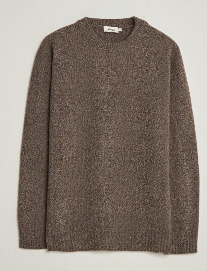 Altea Wool/Cashmere Crew Neck Pullover Brown Melange Altea Wool/Cashmere Crew Neck Pullover Brown Melange