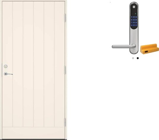 Ytterdør Swedoor Clever-Line+ Koster med Yale Doorman Classic Home