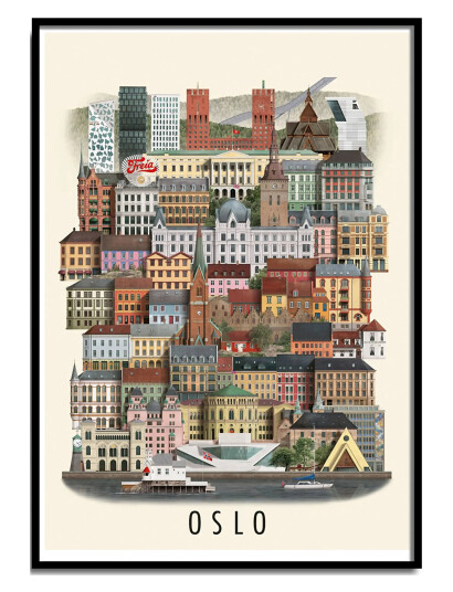 Martin Schwartz Oslo Standard Poster - Multi/patterned - 50X 70CM