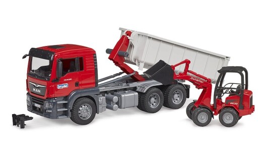 Bruder Man Tgs Truck Med Roll-Off Container Bruder Lastbil Og Schäffer 3767