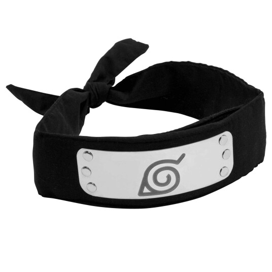 Naruto Headband Konoha Svart -  - Voksen - Polyester/metall