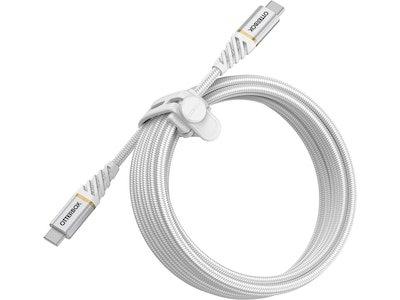 Otterbox Premium USB C til USB C kabel 3m (hvit) Otterbox Premium USB C til USB C kabel 3m (hvit)
