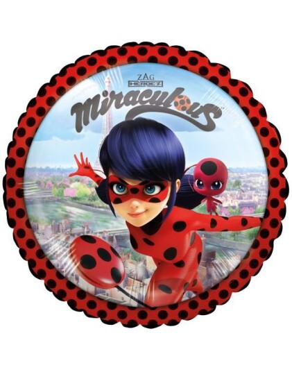 Rund Miraculous Superhelt Folieballong