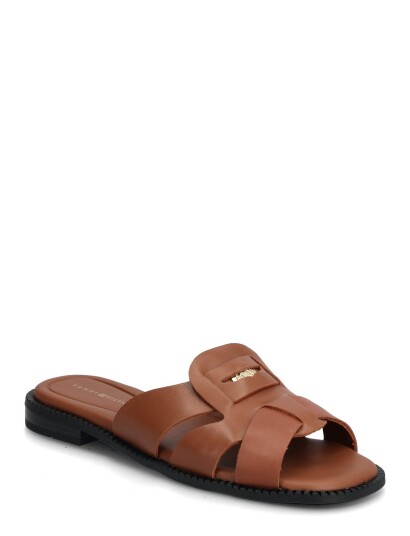Tommy Hilfiger Coin Leather Sandal Brown 39
