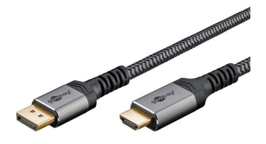 Pro HDMI 2.0 Kabel med DisplayPort 1.2, 5m, Svart