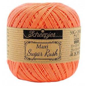 Scheepjes Maxi Sugar Rush Garn Unicolor 410 Rik Korall