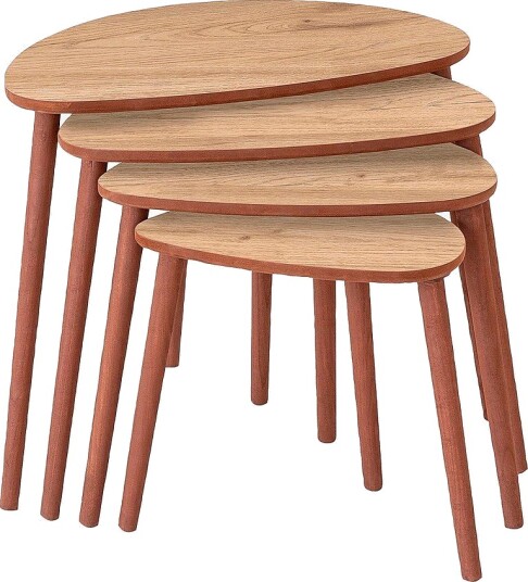 Hanah Home Settbord 4 deler Nora Brun Hanah Home Settbord 4 deler Nora Brun