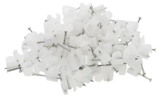 Nordic Quality Kabelklips 5-7 mm Nøytral 100 stk - Perfekt for Strømkabler