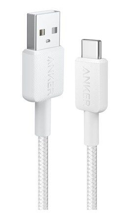 Anker 322 USB-A to USB-C Cable (0.9m Braided) - White Anker 322 USB-A to USB-C Cable (0.9m Braided) - White