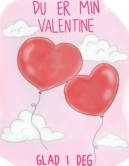 Du er min Valentine Kort Du er min Valentine Kort