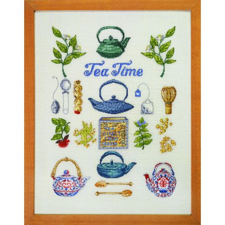 Permin Broderisett Tea time 40x52cm