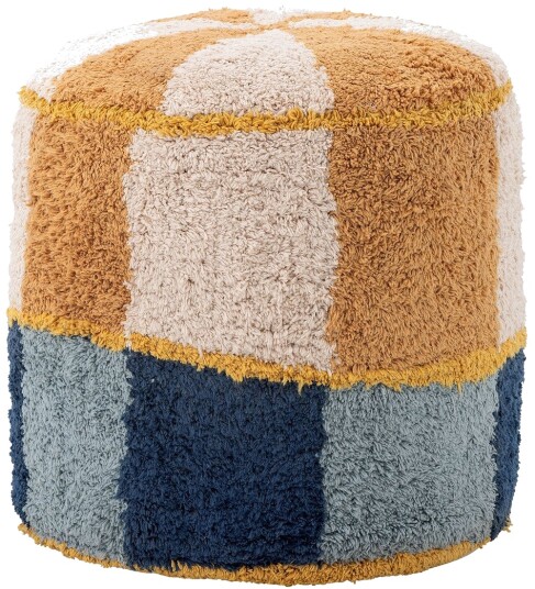 Bloomingville Kio Pouf - Blue - 35X40CM Bloomingville Kio Pouf - Blue - 35X40CM