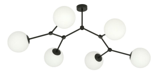 Space 6 Sort/Opal taklampe Ø15 cm E14 230V uten lyskilde