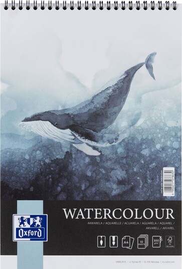 Oxford 400167561 Monokromatisk Hvit A4 100 Ark 300 G/M² Mykt Omslag