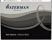 Waterman S0110850, Sort, Fontenepenn, Frankrike, Blister, 8 Stykker Waterman S0110850, Sort, Fontenepenn, Frankrike, Blister, 8 Stykker