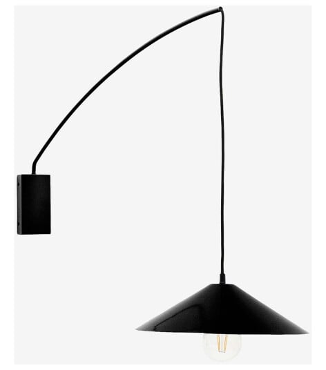 Kave Home HomeKally vegglampe i svartmalt utførelseSvartVegglamperFra Homeroom