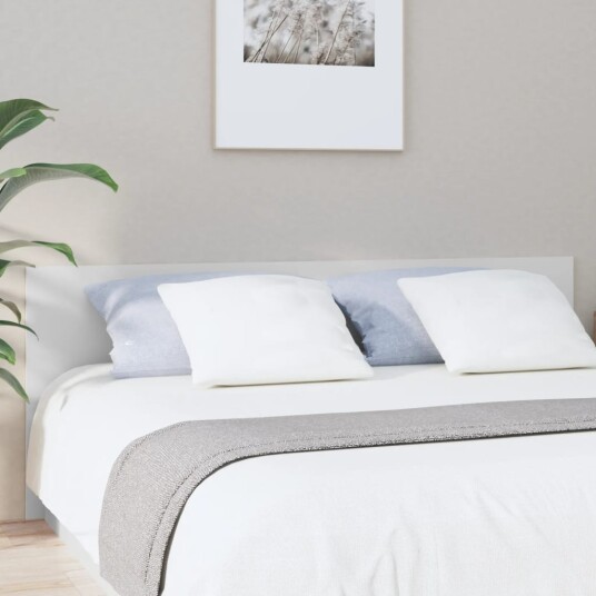vidaXL Sengegavl hvit 200x1,5x80 cm konstruert tre