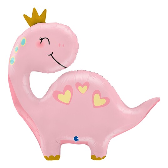 Ballongkungen AB Folieballong Dinosaur Rosa