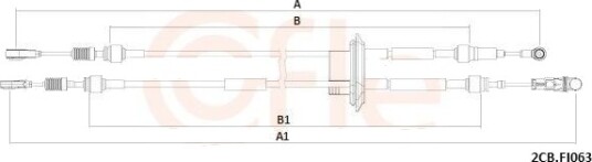 Kabel, girmekanisme COFLE 92.2CB.FI063 Kabel, girmekanisme COFLE 92.2CB.FI063
