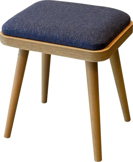 Valsot Sittepuff 40 cm Eik/Mørk blå