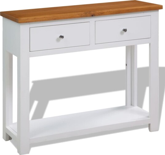 vidaXL Konsollbord 83x30x73 cm heltre eik