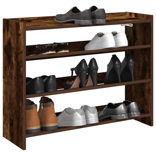 Skohylle røkt eik 80x25x61,5 cm konstruert tre 8721158649492 Skohylle røkt eik 80x25x61,5 cm konstruert tre 8721158649492