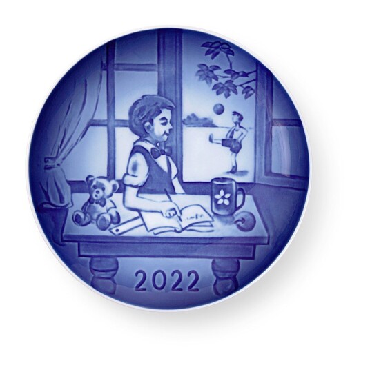 Royal Copenhagen Bing & Grøndahl barnas dag tallerken 2022 hvit Royal Copenhagen Bing & Grøndahl barnas dag tallerken 2022 hvit