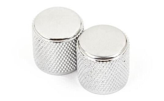 Fender Telecaster/precision Bass Knobs Knurled Chrome (2)