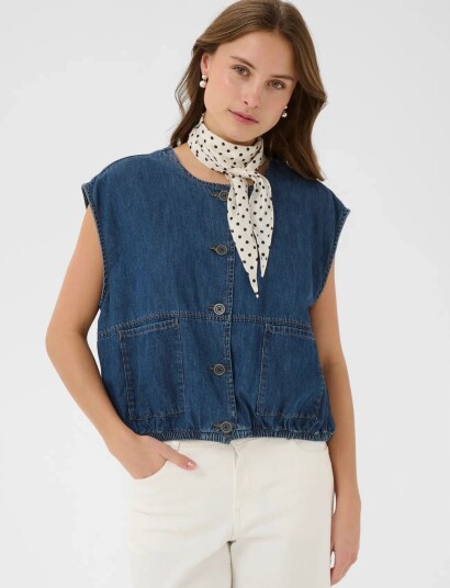 Culture Culava Arpa Waistcoat   Navy   L