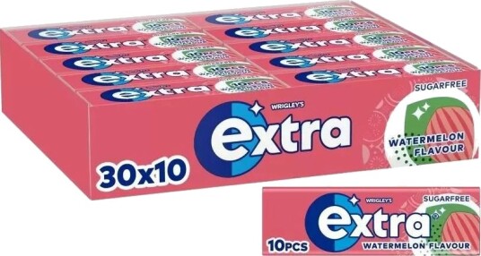 30 stk Extra Watermelon Tyggegummi Pakker   Hel Eske 420 gram