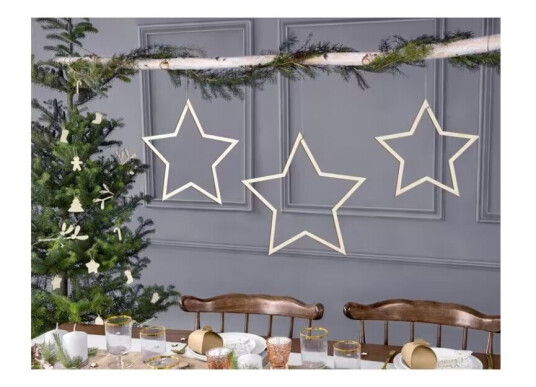 4Party Dekorasjonsstjerner Merry Xmas 3 stk