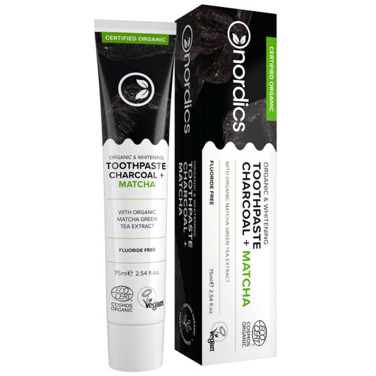 Organic CHARCOAL Tannkrem Nordics Ultra White