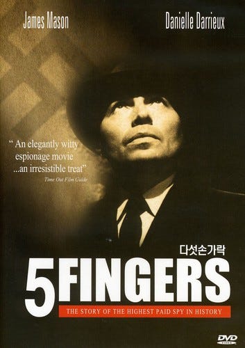 5 Fingers 1952 DVD