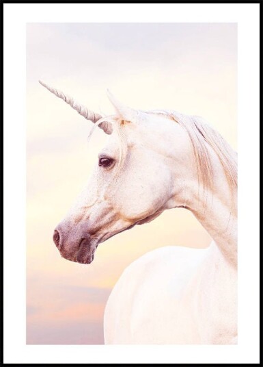 Unicorn Portrait Plakat Plakat / 30x40cm