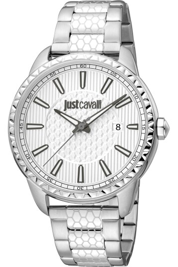 Just Cavalli Herreklokke JC1G176M0145 Modern Sølvfarget/Stål Ø43 mm Just Cavalli Herreklokke JC1G176M0145 Modern Sølvfarget/Stål Ø43 mm