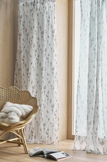Ellos Home Gardin med multibånd Troya 2 pk Grå