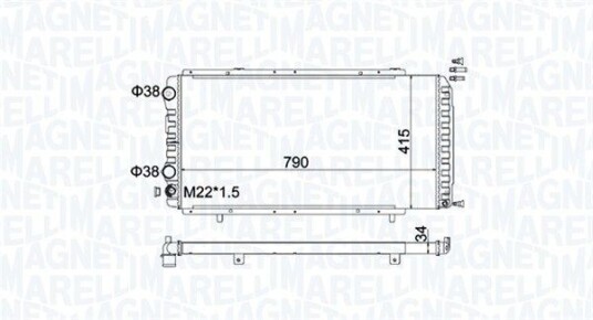 Radiator MAGNETI MARELLI 350213180900
