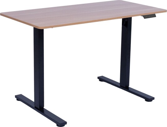 Skrivebord HOME4YOU Ergo Fit med 1 motor 120x60x71,5-116 cm Eik/svart - Eik/svart