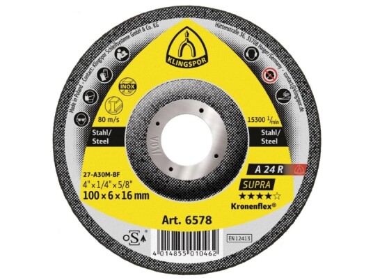 Klingspor 6578 A 24 R Supra Skrubbski 100 Mm 16 Mm 10 Stk