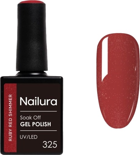 Nailura Gelpolish 325 – Ruby Red Shimmer – 10 ml Nailura Gelpolish 325 – Ruby Red Shimmer – 10 ml