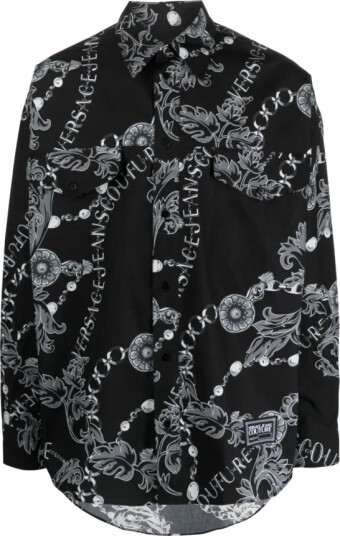 Versace Jeans Couture Herre Skjorter Svart 2XL,
