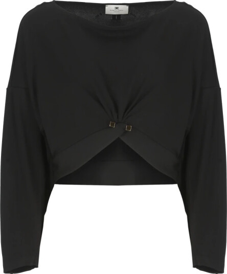 Elisabetta Franchi Dame Topper Svart S,