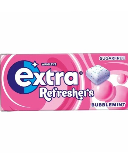 Extra Refreshers Bubblemint Tyggegummi med Bubblegum og Mintsmak Sukkerfri Extra Refreshers Bubblemint Tyggegummi med Bubblegum og Mintsmak Sukkerfri