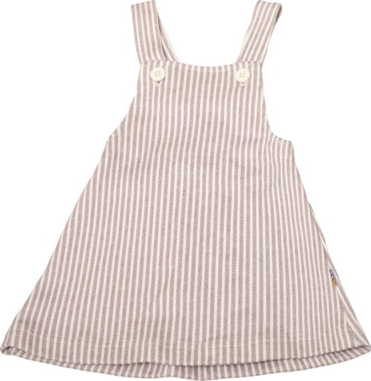 Joha Milk Boy Stripe Pinafore Dress Bomull Pink (100 / 3 4 år)