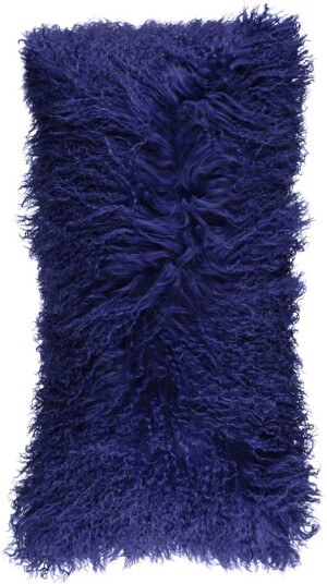 Natures Collection Saueskinnspute Krøllet Tibet 28x56 cm Marineblå