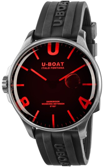 U Boat Herreklokke 8465/B Darkmoon Rød/Gummi Ø44 mm U Boat Herreklokke 8465/B Darkmoon Rød/Gummi Ø44 mm