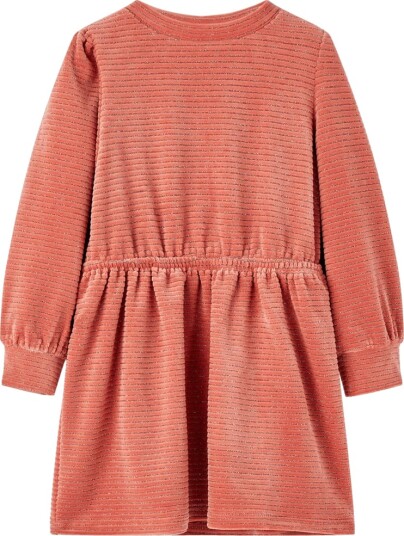 Barnekjole med lange ermer medium rosa 92